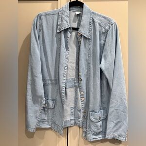 Vintage Light Blue Denim Shirt Jacket